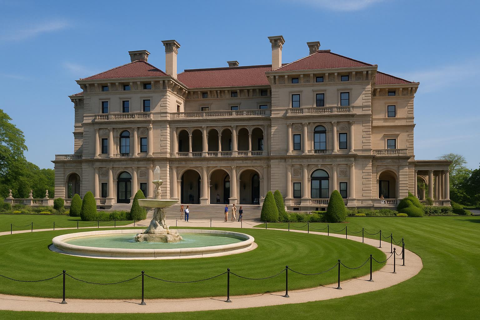The allure of the Breakers Mansion in Newport, Rhode Island.