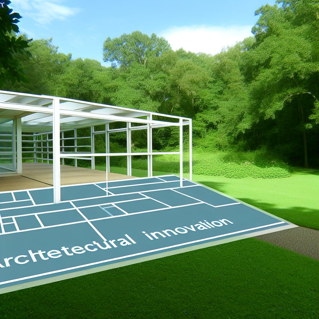 The architectural innovation of the Farnsworth House.