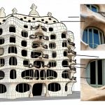 The artistic details of Casa Milà by Antoni Gaudí.