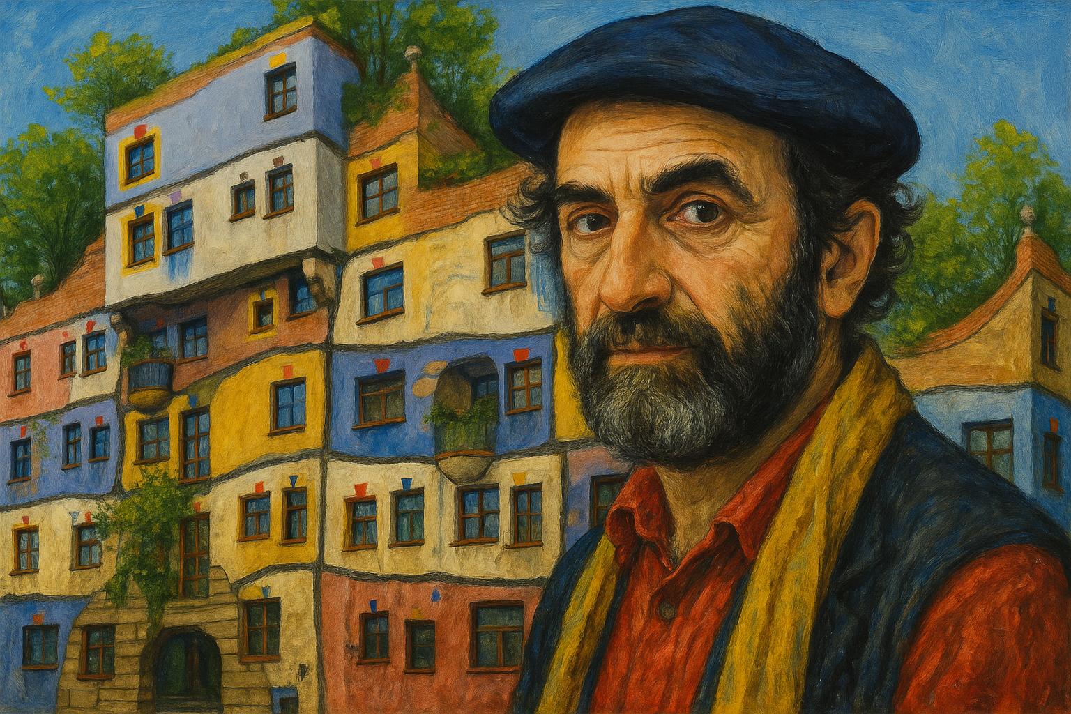 The creative genius behind the Hundertwasser House in Vienna.