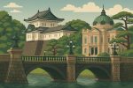 The cultural fusion of the Japanese Imperial Palace.