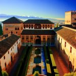The heritage of the Alhambra Palace in Spain.