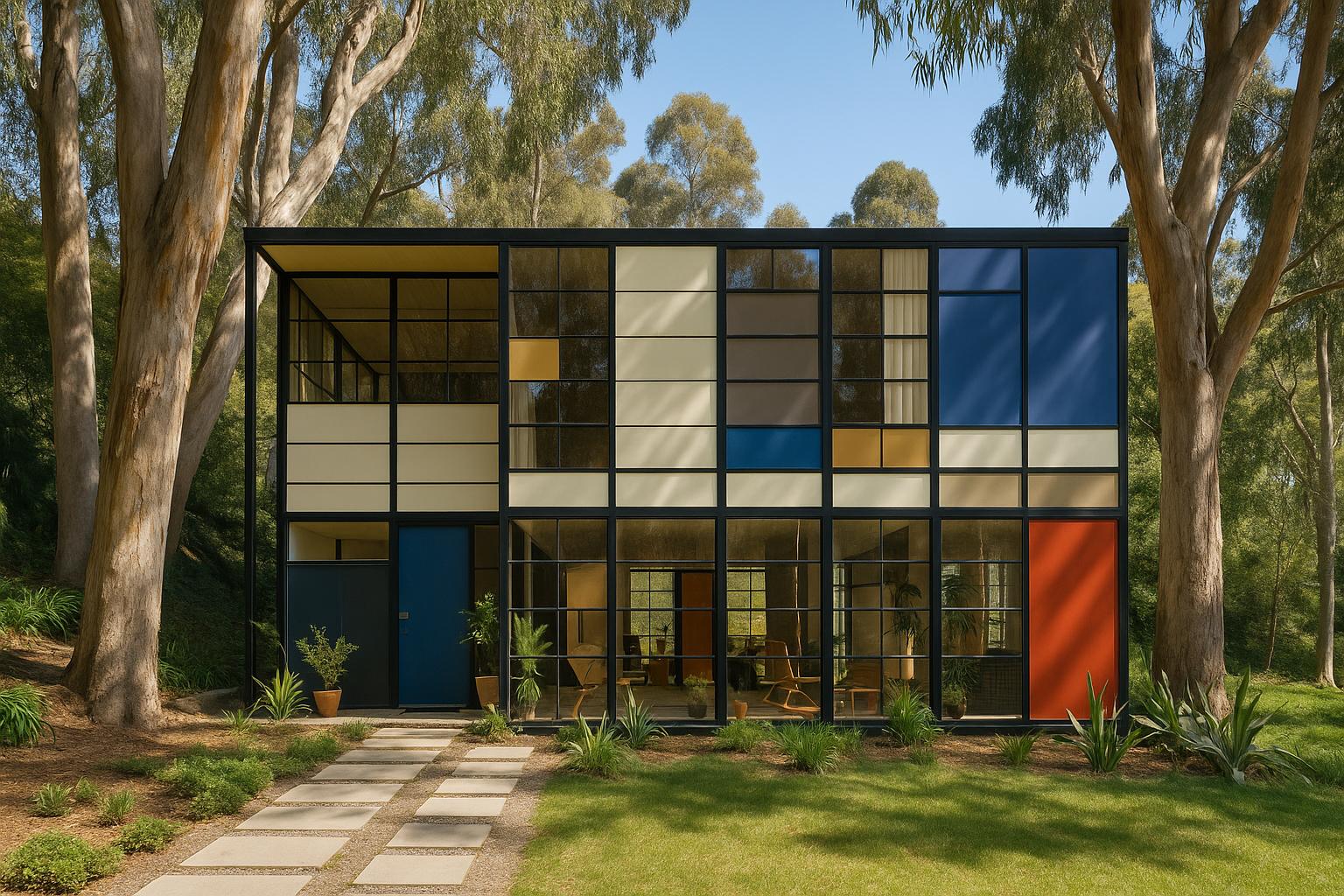 The innovation of the Eames House in Los Angeles.