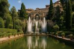 The luxury of Villa d’Este in Tivoli, Italy.