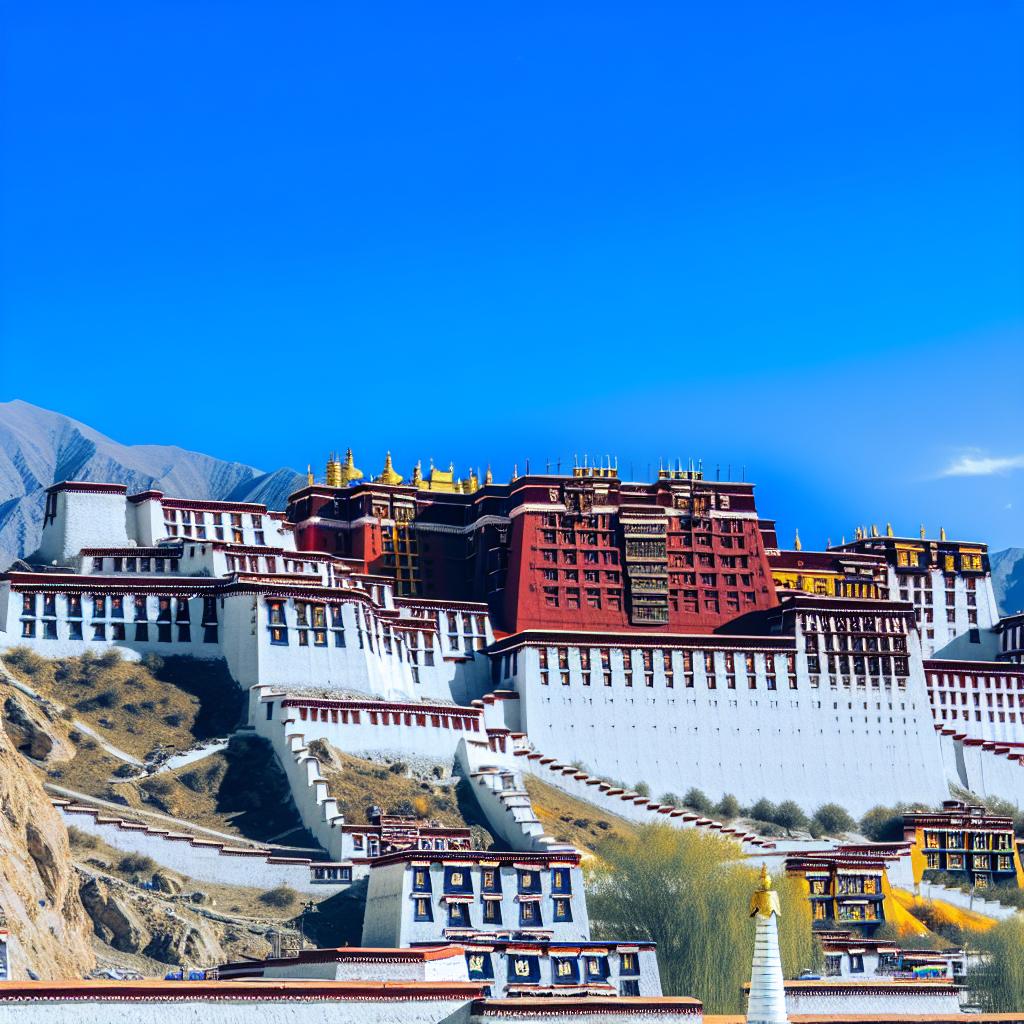 The magnificence of the Potala Palace in Tibet.