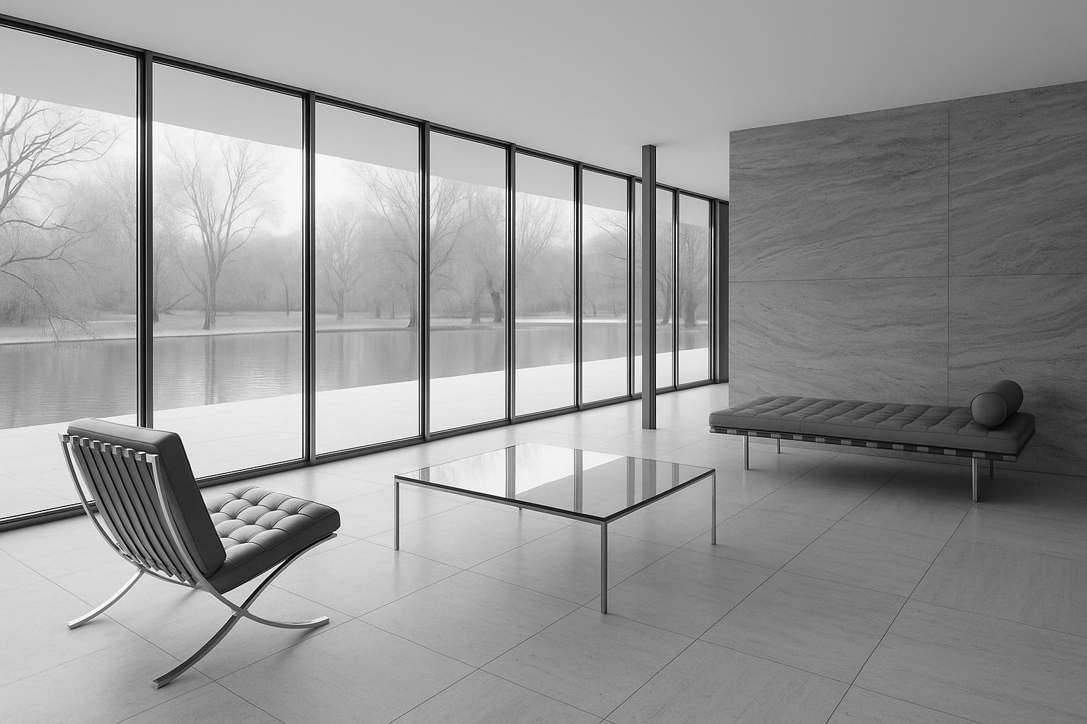 The minimalist beauty of Ludwig Mies van der Rohe’s designs.