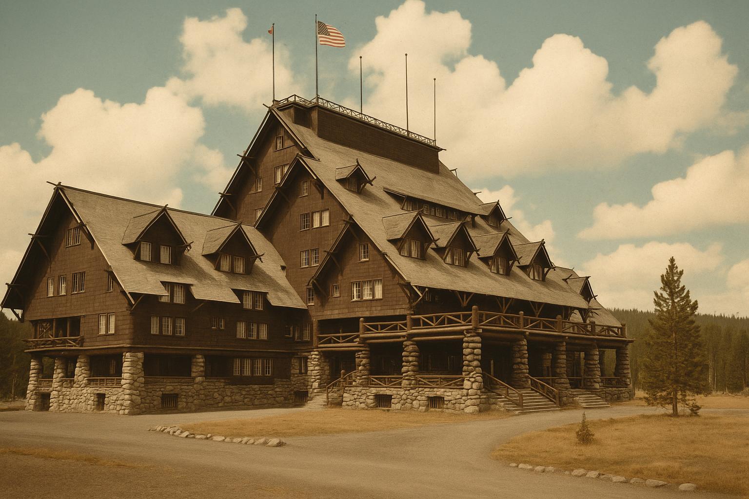 The origins of the Old Faithful Inn in Yellowstone National Park.