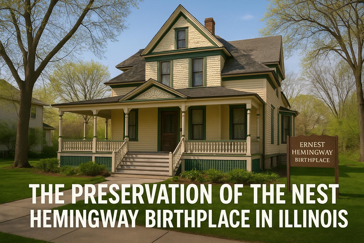 The preservation of the Ernest Hemingway Birthplace in Illinois.